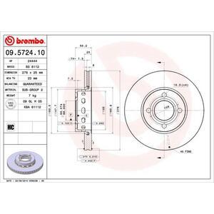 09.5724.10
BREMBO
Tarcza hamulcowa
