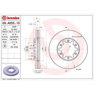 09.A055.10
BREMBO
Tarcza hamulcowa
