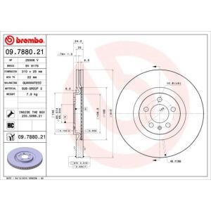 09.7880.21
BREMBO
Tarcza hamulcowa
