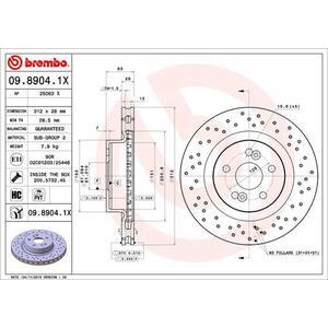 09.8904.1X
BREMBO
Tarcza hamulcowa
