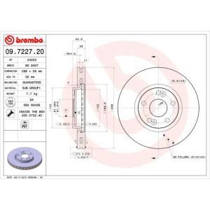 09.7227.20
BREMBO
Tarcza hamulcowa
