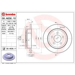 08.A636.11
BREMBO
Tarcza hamulcowa
