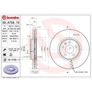 09.A758.11
BREMBO
Tarcza hamulcowa
