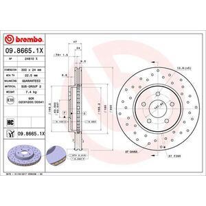 09.8665.1X
BREMBO
Tarcza hamulcowa
