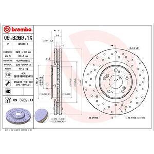 09.B269.1X
BREMBO
Tarcza hamulcowa
