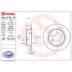 08.5178.10
BREMBO
Tarcza hamulcowa
