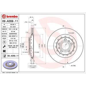 09.A269.11
BREMBO
Tarcza hamulcowa
