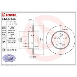 08.5178.31
BREMBO
Tarcza hamulcowa
