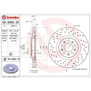 09.9365.2X
BREMBO
Tarcza hamulcowa
