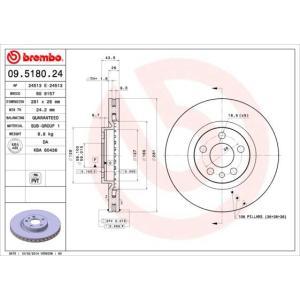 09.5180.24
BREMBO
Tarcza hamulcowa
