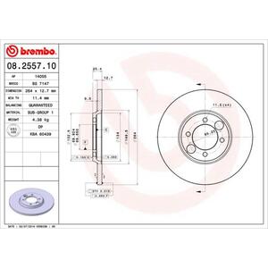 08.2557.10
BREMBO
Tarcza hamulcowa
