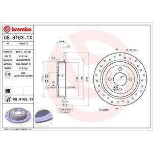 08.9163.1X
BREMBO
Tarcza hamulcowa
