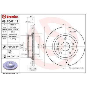 09.C047.11
BREMBO
Tarcza hamulcowa
