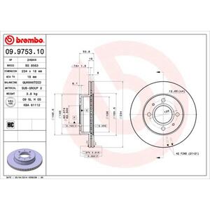 09.9753.10
BREMBO
Tarcza hamulcowa
