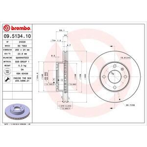 09.5134.10
BREMBO
Tarcza hamulcowa
