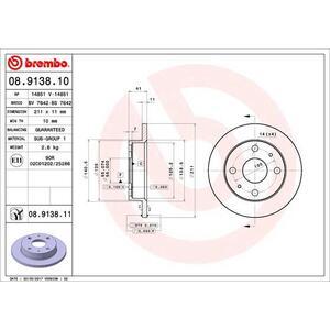 08.9138.10
BREMBO
Tarcza hamulcowa
