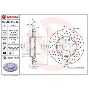 09.B344.4X
BREMBO
Tarcza hamulcowa
