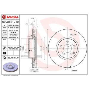 09.A621.11
BREMBO
Tarcza hamulcowa
