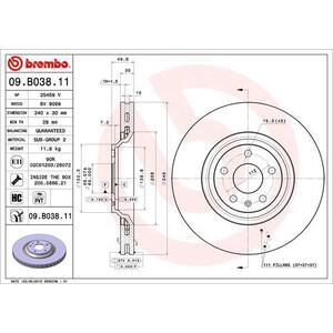 09.B038.11
BREMBO
Tarcza hamulcowa
