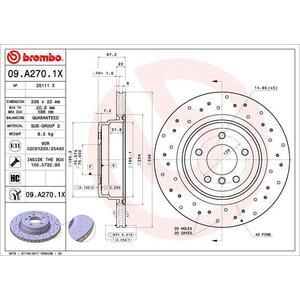 09.A270.1X
BREMBO
Tarcza hamulcowa
