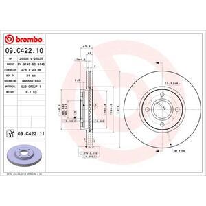 09.C422.11
BREMBO
Tarcza hamulcowa
