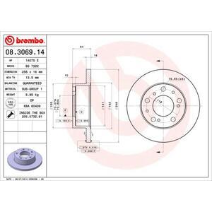 08.3069.14
BREMBO
Tarcza hamulcowa
