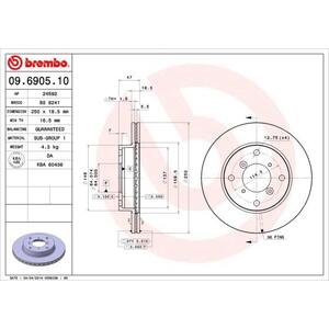 09.6905.10
BREMBO
Tarcza hamulcowa
