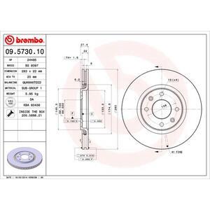 09.5730.10
BREMBO
Tarcza hamulcowa
