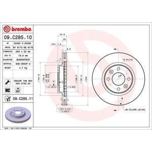 09.C285.11
BREMBO
Tarcza hamulcowa
