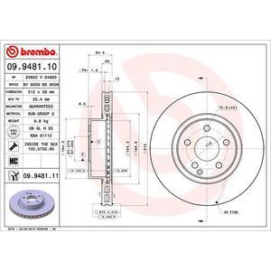 09.9481.11
BREMBO
Tarcza hamulcowa
