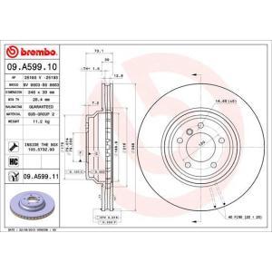 09.A599.11
BREMBO
Tarcza hamulcowa
