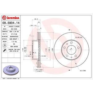 09.5904.14
BREMBO
Tarcza hamulcowa
