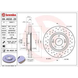 09.A532.2X
BREMBO
Tarcza hamulcowa
