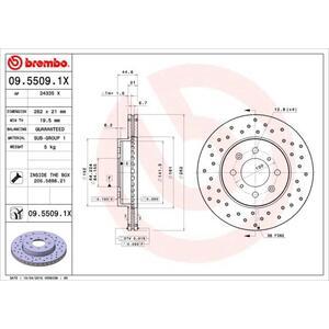 09.5509.1X
BREMBO
Tarcza hamulcowa
