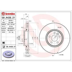 09.A426.21
BREMBO
Tarcza hamulcowa
