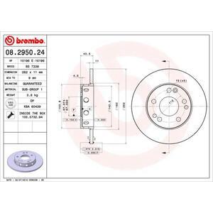 08.2950.24
BREMBO
Tarcza hamulcowa
