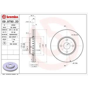 09.9790.20
BREMBO
Tarcza hamulcowa
