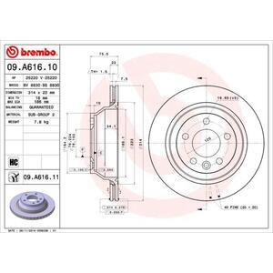 09.A616.11
BREMBO
Tarcza hamulcowa
