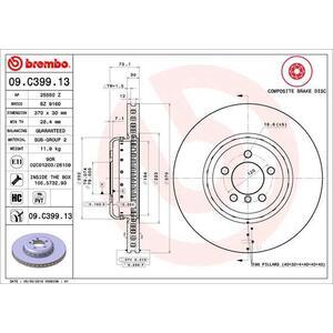 09.C399.13
BREMBO
Tarcza hamulcowa
