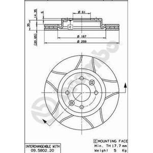 09.5802.76
BREMBO
Tarcza hamulcowa
