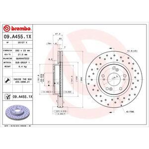 09.A455.1X
BREMBO
Tarcza hamulcowa
