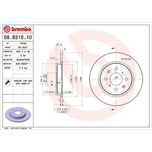 08.B310.10
BREMBO
Tarcza hamulcowa
