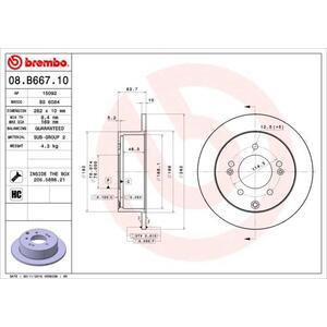 08.B667.11
BREMBO
Tarcza hamulcowa
