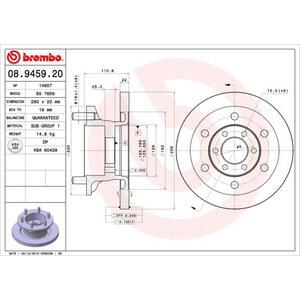 08.9459.20
BREMBO
Tarcza hamulcowa
