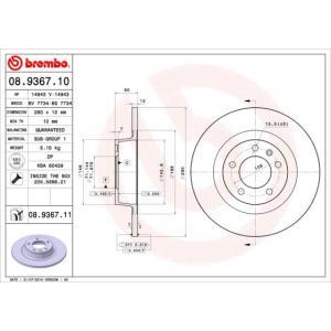 08.9367.11
BREMBO
Tarcza hamulcowa
