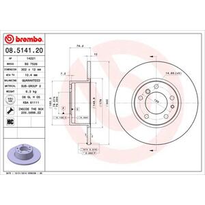 08.5141.20
BREMBO
Tarcza hamulcowa
