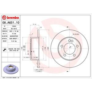 08.A651.10
BREMBO
Tarcza hamulcowa
