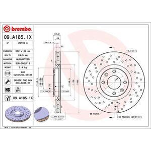 09.A185.1X
BREMBO
Tarcza hamulcowa
