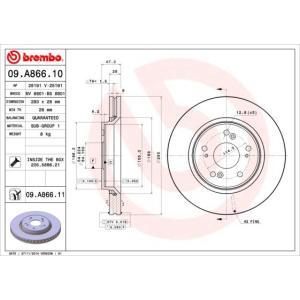 09.A866.11
BREMBO
Tarcza hamulcowa
