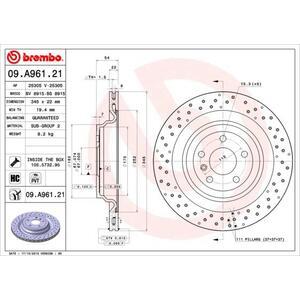 09.A961.21
BREMBO
Tarcza hamulcowa
